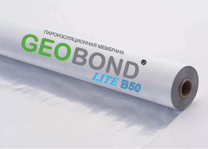 Плёнка пароизоляционая Geobond Lite B50 подкровельная (70м.кв) ширина 1,6м. РФ 