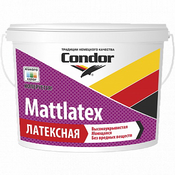 Краска в/д Condor Mattlatex стойкая к мытью 10л/15кг. РБ