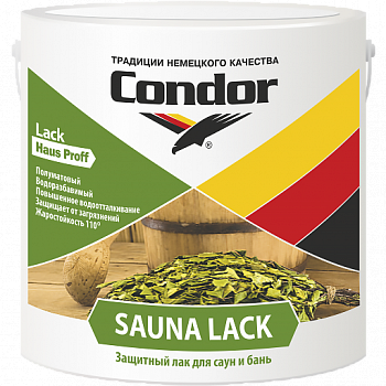 Лак Condor Sauna Lack контейнер 0,7кг. РБ купить с доставкой по Минску и области. Низкие цены.