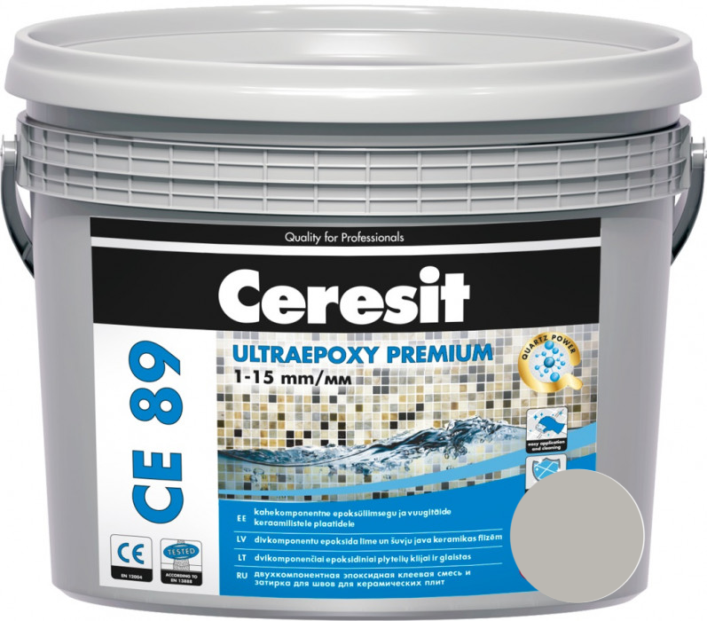 Эпоксидный состав для швов Ceresit CE 89. Жемчужно-серый 2.5кг