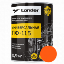 Эмаль Condor ПФ-115 оранжевый 0,9кг.