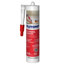 Герметик силиконовый санитарный Plitonit PlitoSil Premium. Прозрачный 310 мл. РФ