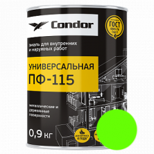 Эмаль Condor ПФ-115 ярко-зеленый 0,9кг.