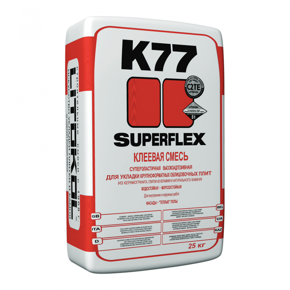 Клей для плитки Litokol Superflex K77. 25 кг