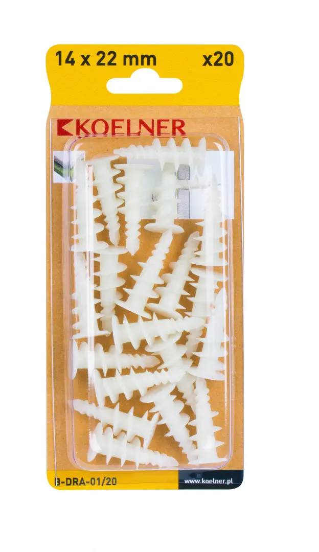 Дюбель для гипсокартона 14x22 (20 шт.) B-DRA-01/20 KOELNER. Китай ...