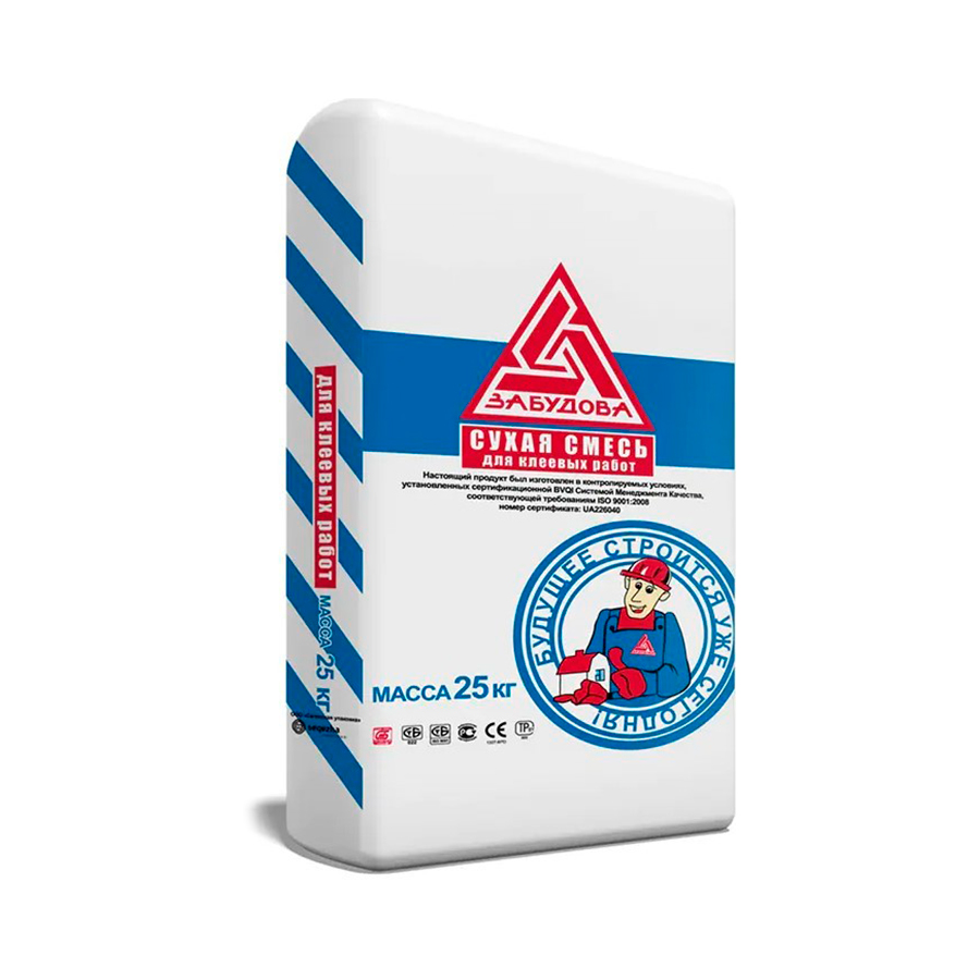 Смесь монтажная Забудова № 118 РСС М100 F75 St-З. Вес 25 кг.