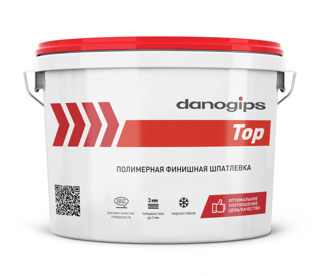 Шпатлевка Danogips DANO TOP полимерная финишная 3,5л/5кг.