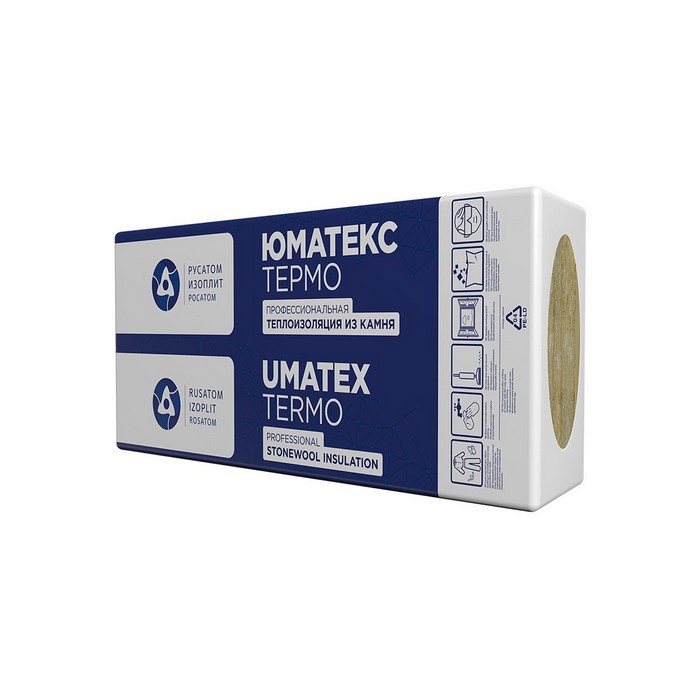 Минеральная вата Umatex Termo Linio 15 30x600x1200мм. (5,04 м.кв). РФ *