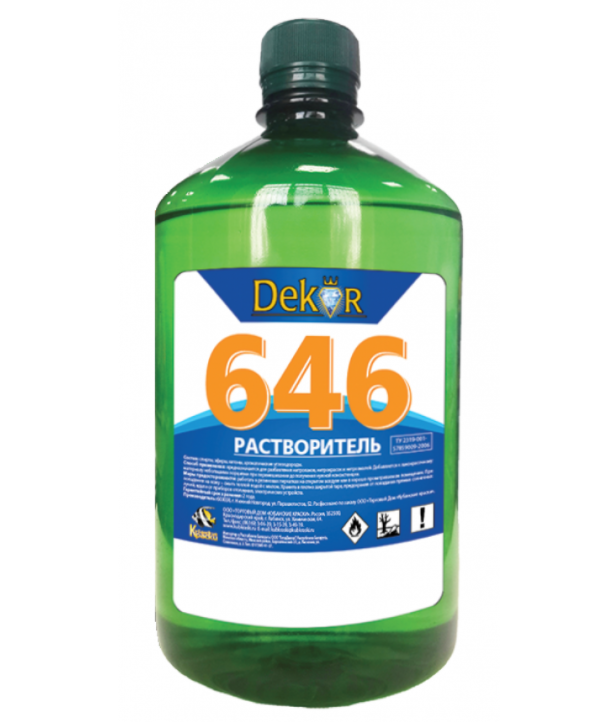 Растворитель Р-646 DEKOR 0,9л. РФ купить с доставкой по Минску и области. Низкие цены.