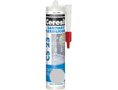 Герметик силиконовый санитарный Ceresit CS 25 № 04 Cеребр.-серый 280мл. Польша 