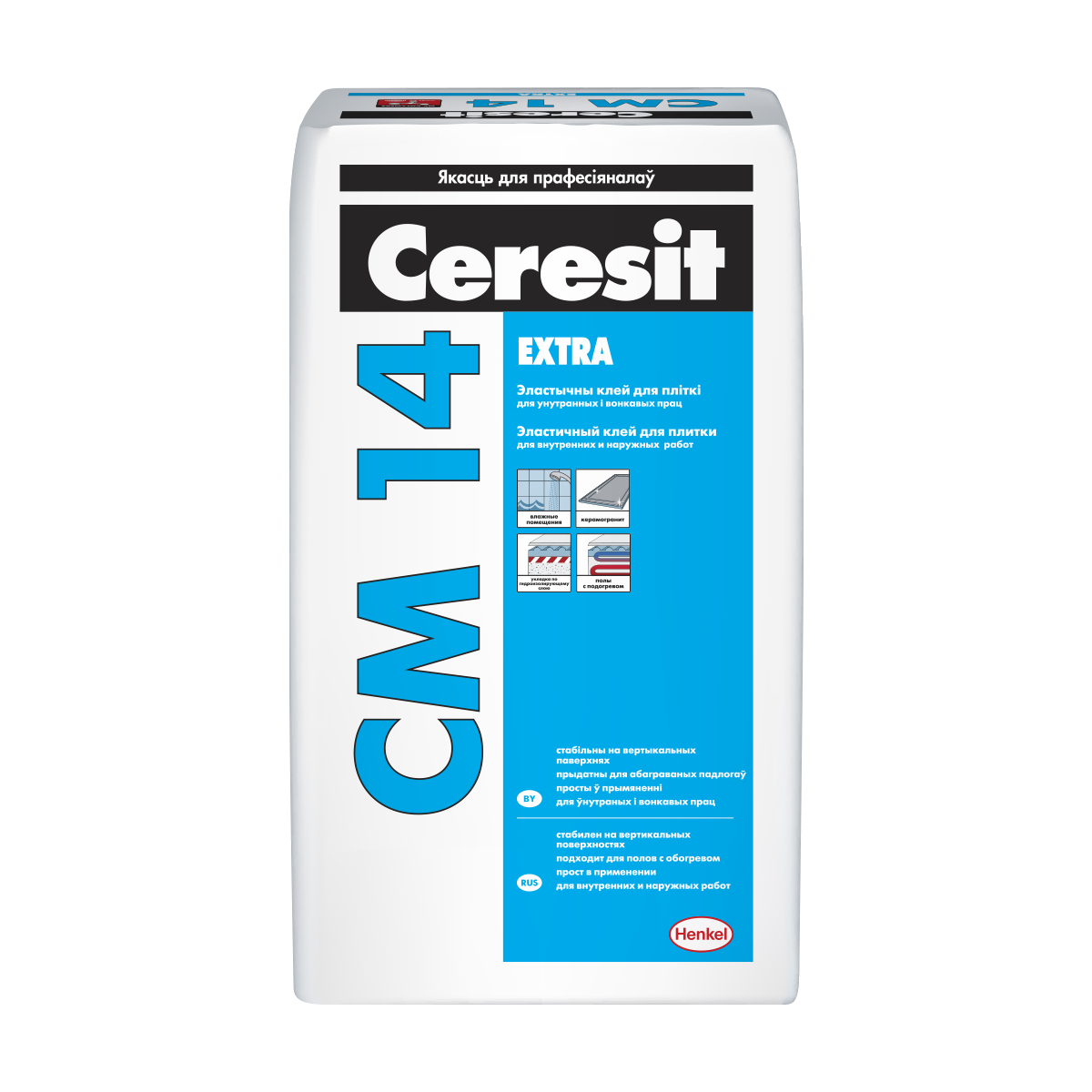 Клей для плитки Ceresit CM 14 эластичный, 25кг. РБ