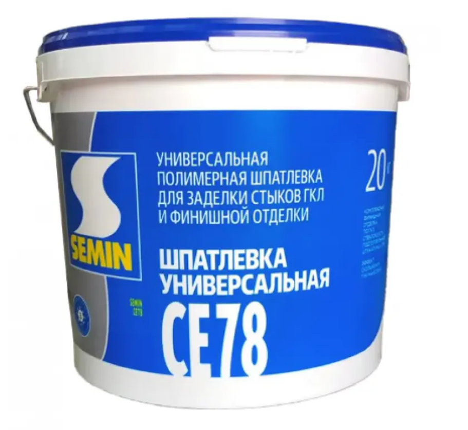 Шпатлевка Semin CE 78 (синяя крышка) универсальная полимерная, 20кг. РФ