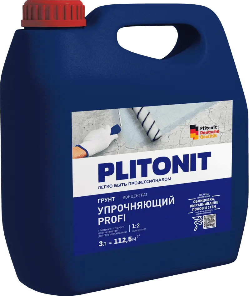 Грунтовка Plitonit упрочняющая для слабых оснований концентрат (1:2) 3л. РФ