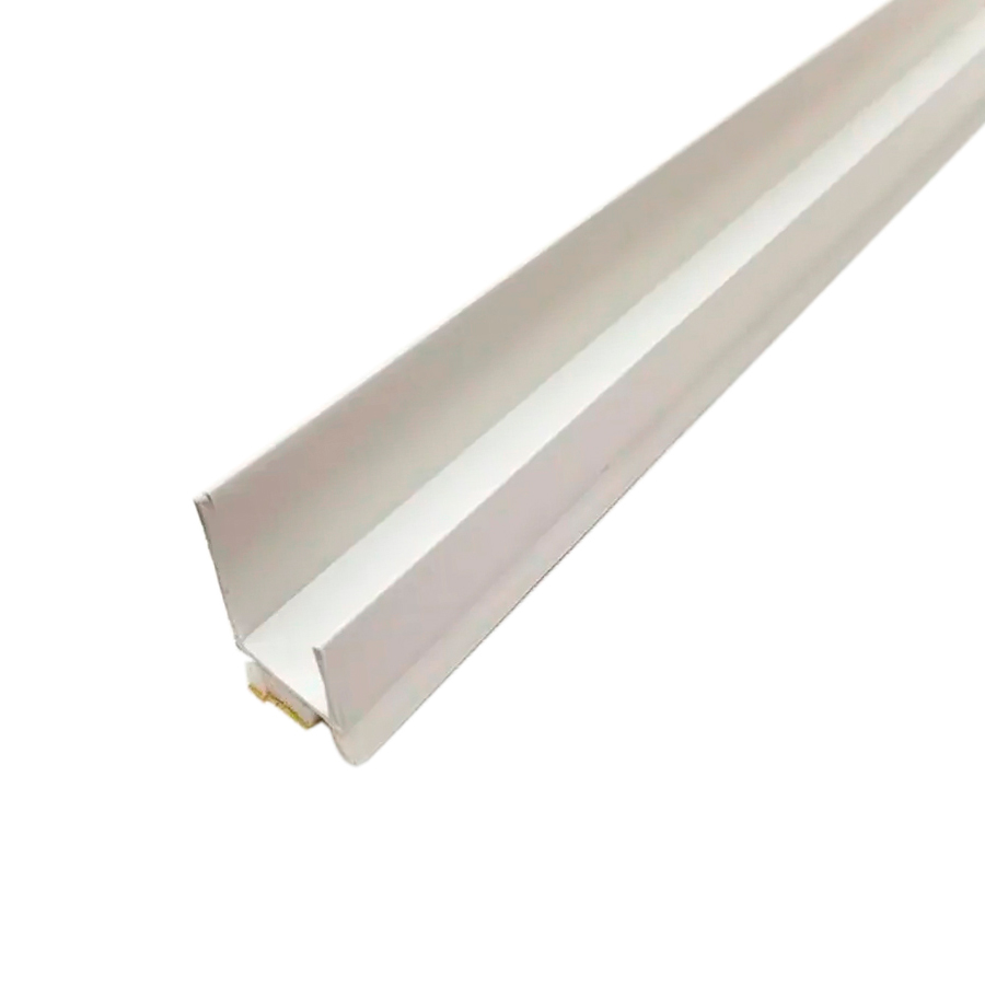 Профиль торцевой ПВХ 12,5мм x 3м для ГКЛ с липкой лентой и пыльником. Польша