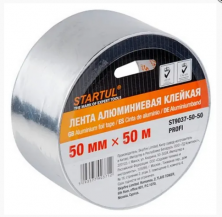 Лента алюминиевая клейкая 50ммх50м STARTUL PROFI (ST9037-50-50)