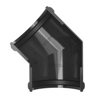 Угол желоба 135° ТехноНиколь ПВХ, черный Угол желоба 135° ТехноНиколь ПВХ, черный