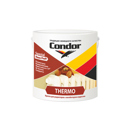 Краска Condor Thermo в/д для радиаторов акриловая  0.7л/0,85кг. РБ