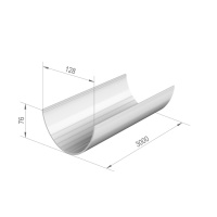 Желоб ТехноНиколь ПВХ, красный, глянец, 1.5м.