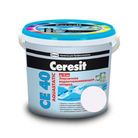 CERESIT CE 40 aquastatic Композиция для заполнения швов НВ, эластичная мраморно-белый (03) 2кг