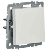 Выключатель 1-клавишный проходной IEK BRITE 10А ВС10-1-6-БрБ белый (BR-V12-0-10-K01), Китай