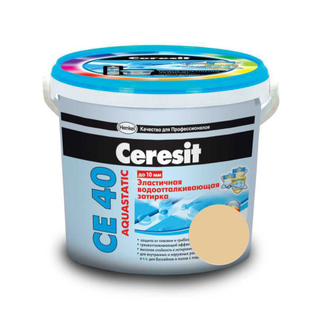 CERESIT CE 40 aquastatic Композиция для заполнения швов, НВ бежевая (43) (Беларусь) 2 кг