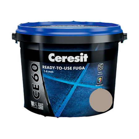 Фуга Ceresit готовая к применению CE 60 №12. Темно-серая. Вес 2 кг. Польша