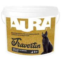 Штукатурка декоративная Aura Dekor «Travertin» 0.5мм, белая 8кг, РБ