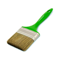 Кисть 100мм (4") флейцевая, толщ. 18мм. светл.щетина зел.пласт.ручка. ColorExpert. РФ (81469902)
