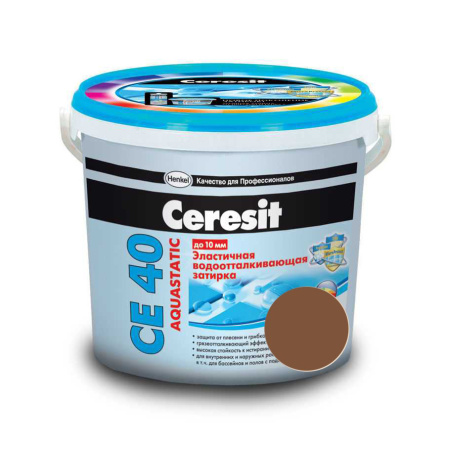 CERESIT CE 40 aquastatic Композиция для заполнения швов, НВ шоколад (58) (Беларусь) 5 кг