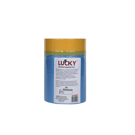 Плёнка укрывочная 0,5х33м. LUCKY рулон с термостойкой клейкой лентой WASHI. Китай 