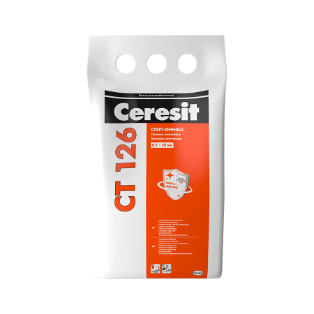 Шпатлевка Ceresit CT 126 гипсовая старт/финиш. Белая, 20кг. РБ.