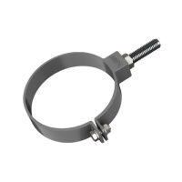 Хомут трубы универсальный ТехноНиколь Оптима L=140мм (D120/80), серый Хомут трубы универсальный ТехноНиколь Оптима L=140мм (D120/80), серый