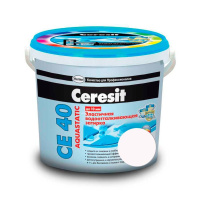 CERESIT CE 40 aquastatic Композиция для заполнения швов НВ, эластичная белая (01) (Беларусь) 20 кг.