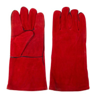 Перчатки спилковые Красные. Размер 15. Китай.