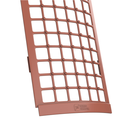 Решетка желоба защитная ТехноНиколь ПВХ, красный, 0.6м.п.