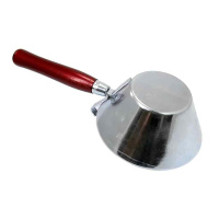 Ковш штуктурный, металлический диам. 180мм с деревянной ручкой /BS8090180/