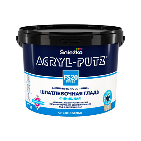 Шпатлевка Sniezka ACRYL-PUTZ FINISZ FS20 17кг. РП   Шпатлевка Sniezka ACRYL-PUTZ FINISZ FS20 17кг. РП