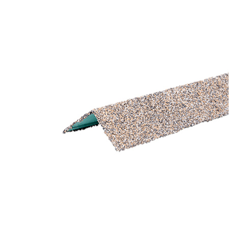 Уголок металлический внешний ТехноНиколь Hauberk, серо-бежевый Уголок металлический внешний ТехноНиколь Hauberk, серо-бежевый