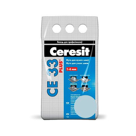 CERESIT CE 33 super Композиция для заполнения швов, НВ серебряно-серая (04) (Беларусь) 2 кг