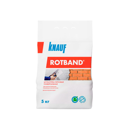 Штукатурка Ротбанд гипсовая, 5 кг, Knauf РФ