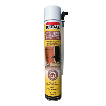 Пена монтажная Soudal "Окна и Двери" бытовая 750 мл. Бельгия
