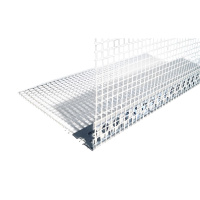 Угол алюм. с сеткой 0,23-0,24х19х19мм. 3,0м перфорированный. ПрофиГипсБел. РБ