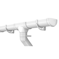 Хомут трубы ТехноНиколь Оптима (D120/80), белый Хомут трубы ТехноНиколь Оптима (D120/80), белый