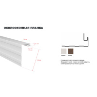 Планка околооконная ТехноНиколь Оптима, каштан, 3м.