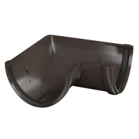 Угол желоба 90° ТехноНиколь ПВХ, темно-коричневый Угол желоба 90° ТехноНиколь ПВХ, темно-коричневый