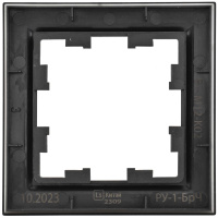 Рамка 1-местная IEK BRITE РУ-1-БрЧ черный (BR-M12-K02), Китай