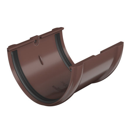 Соединитель желоба ТехноНиколь ПВХ, коричневый