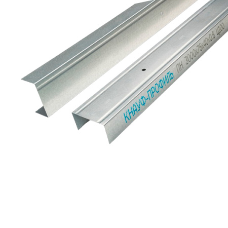 Профиль UW (ПН) 3000x75x40x0.6 мм Knauf для гипсокартона, РФ