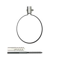 Хомут трубы ТехноНиколь ПВХ L=140мм, металлический, темно-коричневый Хомут трубы ТехноНиколь ПВХ L=140мм, металлический, темно-коричневый