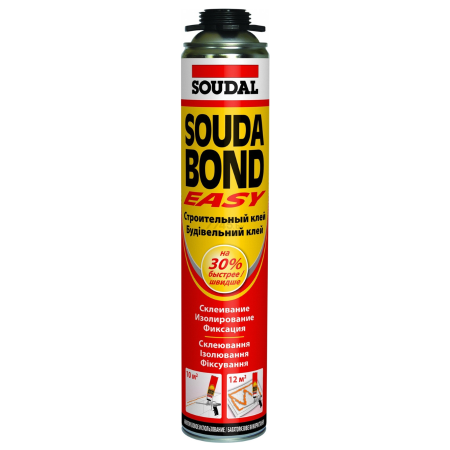 Клей-пена Soudal Soudabond Easy под пистолет 750 мл. Польша